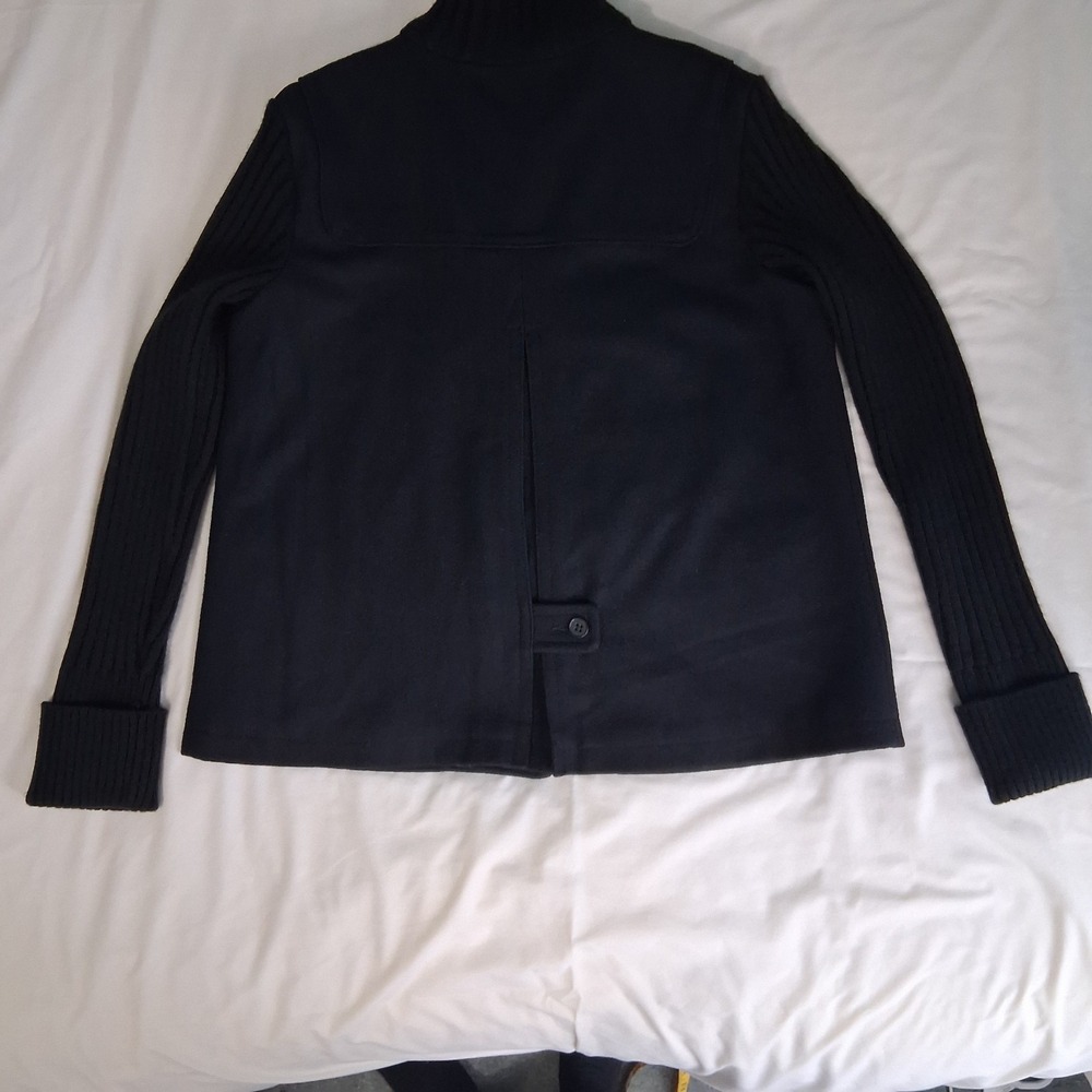 Gap Womans Size L Button Up Wool Blend Coat Jacket Pockets - Picture 8 of 13
